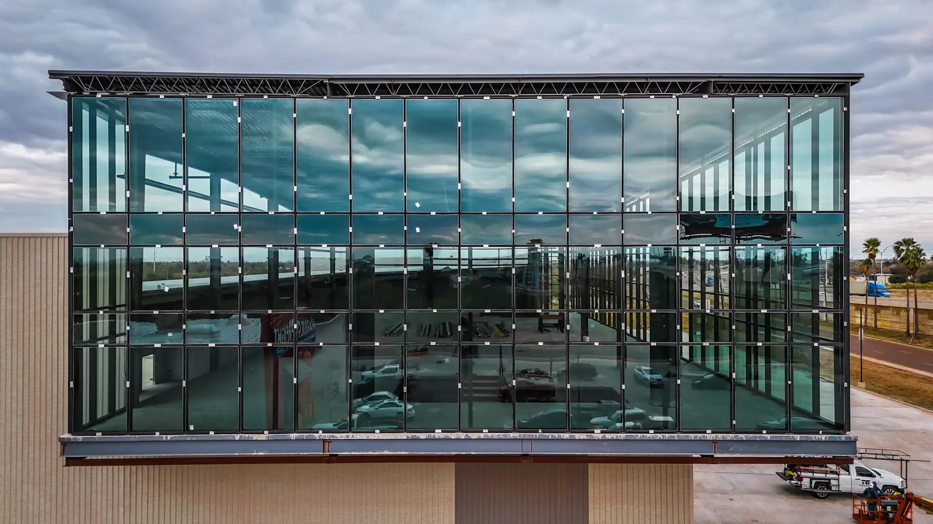 Two-story commercial glass curtain wall